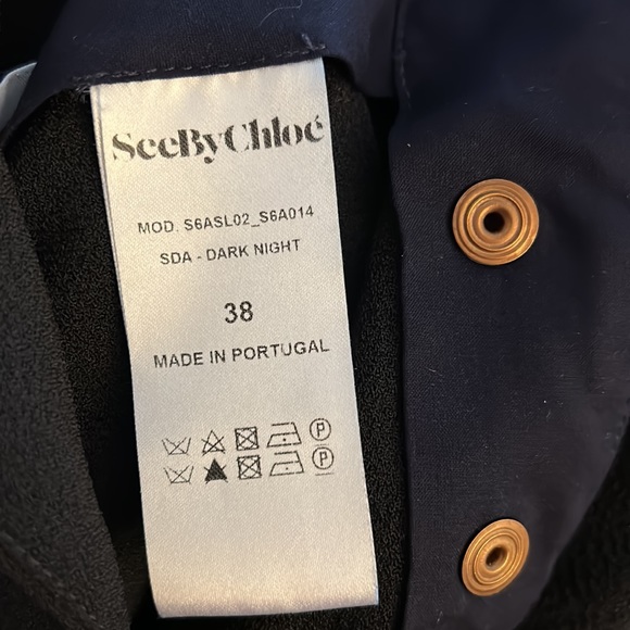 SeeByChloe black dungarees worn once size 38 - Picture 5 of 5